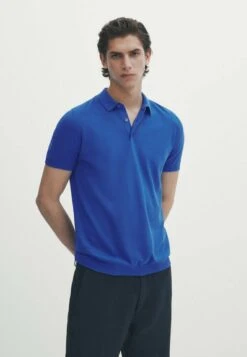Massimo Dutti Short Sleeve - Polo Shirt - Dark Blue