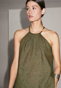 Massimo Dutti CROSSOVER HALTER TOP - Top - Mottled Dark Green -Massimo Dutti Shop 59428b8231c84f92a9b91789e5c8b28d