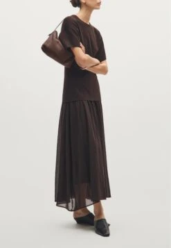 Massimo Dutti SMALL NAPPA FINISH - Handbag - Dark Brown -Massimo Dutti Shop 59568bbcc97a44fd928605cc2d3d4d3b