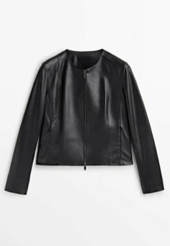 Massimo Dutti Leather Jacket - Black 22 Massimo Dutti Leather Jacket - Black -Massimo Dutti Shop 597491fd985d4fc2bc9e63c6fe6a5a68