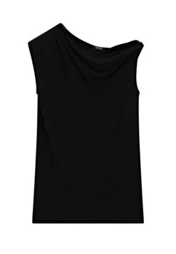Massimo Dutti ASYMMETRIC WITH KNOT DETAIL - Top - Black -Massimo Dutti Shop 59951611436a4f5a9125261b14a64a6c 1