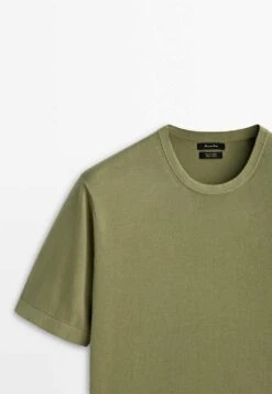 Massimo Dutti Short Sleeve - Basic T-Shirt - Khaki 13 Massimo Dutti Short Sleeve - Basic T-Shirt - Khaki -Massimo Dutti Shop 59a6ae76c51e475889d43c8deb456f83