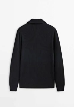 Massimo Dutti Textured Mock Neck With Zip - Jumper - Black 16 Massimo Dutti Textured Mock Neck With Zip - Jumper - Black -Massimo Dutti Shop 59c75c8e3f6a4c3580d660d94cf90991