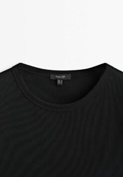 Massimo Dutti Mercerised - Basic T-Shirt - Black -Massimo Dutti Shop 59f43a8d349546a5b7bdc06b3caf61d0