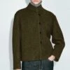 Massimo Dutti SHORT ALPACA - Cardigan - Khaki -Massimo Dutti Shop 5a12987f401d4e00954fe79602aacbbd