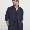 Massimo Dutti Regular Fit Wide Striped - Shirt - Dark Blue -Massimo Dutti Shop 5a13783b3201479dba0df00c9023bc30
