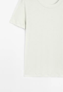 Massimo Dutti LIGHTWEIGHT SHORT SLEEVE - Basic T-shirt - Light Blue -Massimo Dutti Shop 5a2487ee6c25488f8262c29d760b2d3a