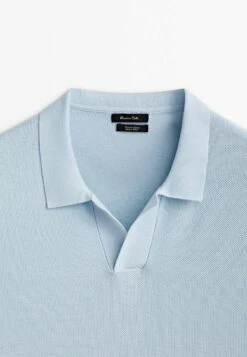 Massimo Dutti Smocked - Polo Shirt - Light Blue -Massimo Dutti Shop 5a47fcd6947c4dd193306b3ae074324f