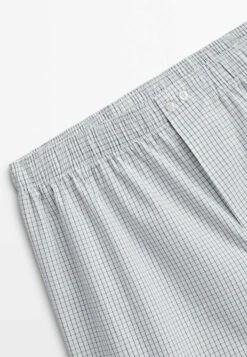 Massimo Dutti Micro-Check Poplin- Boxer Shorts - Blue -Massimo Dutti Shop 5a49542c29b74b0b8f2fcb6a9d469b4b