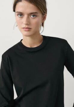 Massimo Dutti INTERLOCK LONG SLEEVE - Long Sleeved Top - Black -Massimo Dutti Shop 5a735c07c7e04ce7817d53ef73b25d8f