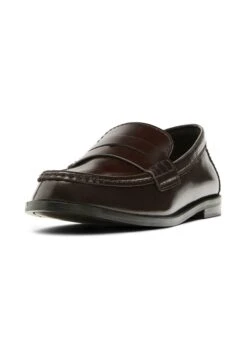 Massimo Dutti LOAFERS WITH GLOSSY FINISH - Slip-ons - Dark Brown -Massimo Dutti Shop 5a7a19549c5c4447ba0aa21e9cf03d73