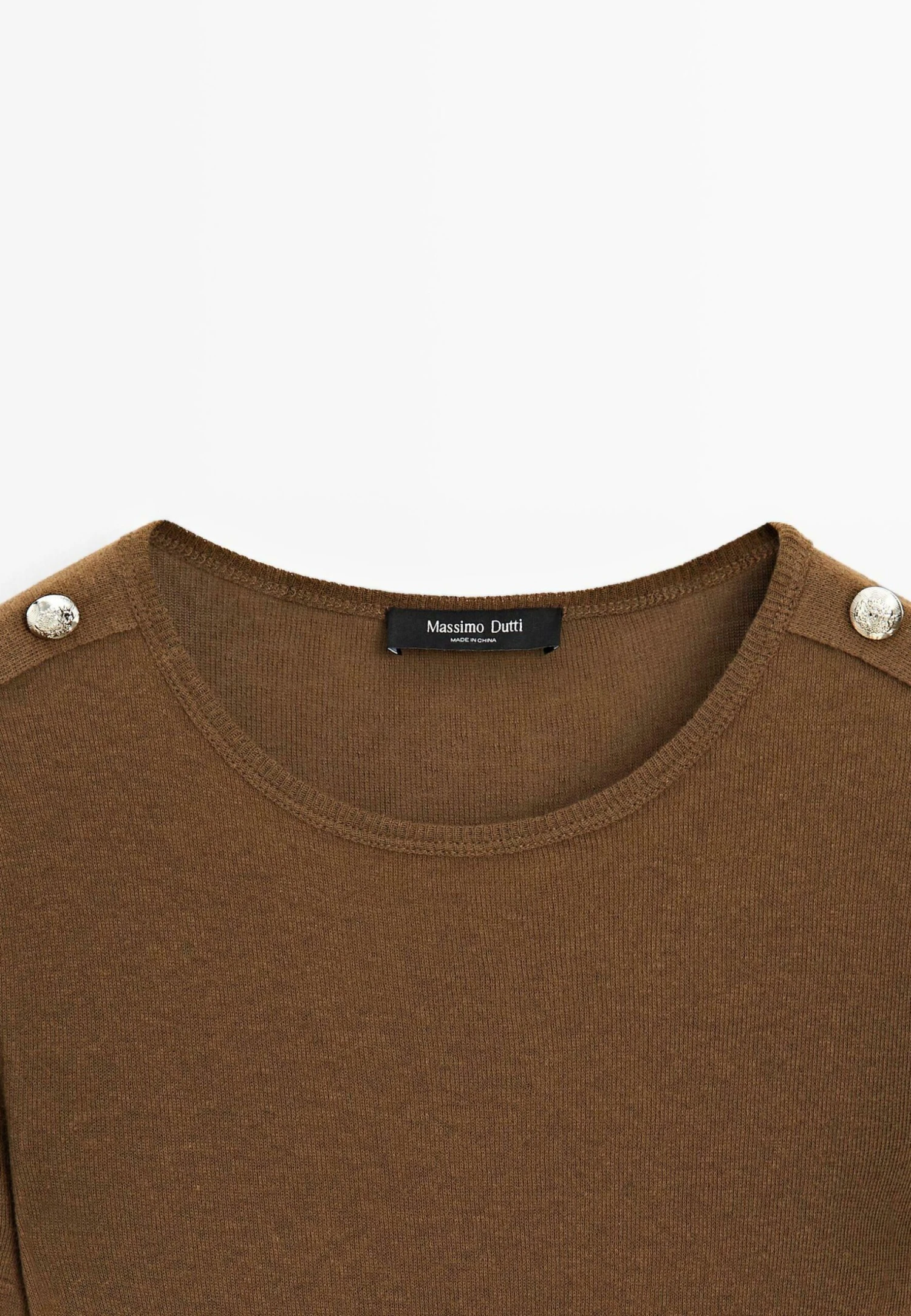 Massimo Dutti KNITWITH SHOULDER DETAIL - Jumper - Brown 10 Massimo Dutti KNITWITH SHOULDER DETAIL - Jumper - Brown - Image 8