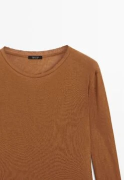 Massimo Dutti WITH NECKLINE - Long Sleeved Top - Ochre -Massimo Dutti Shop 5aa3a16f660d43d9982604621ae4e873