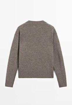 Massimo Dutti V-NECK KNIT - Jumper - Light Brown -Massimo Dutti Shop 5ab5281ff4d14bf181e7adcb563fc1e1