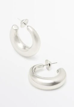 Massimo Dutti HOOP - Earrings - Silver-coloured -Massimo Dutti Shop 5ab6417c454a4ab3a64e0b59abd95e1e