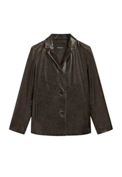 Massimo Dutti BUTTONED NAPPA DISTRESSED FINISH - Leather Jacket - Dark Brown -Massimo Dutti Shop 5ab9429375c643ada6e300e5d87c9739