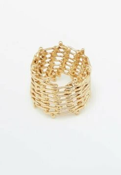 Massimo Dutti Plated Mesh - Ring - Gold Coloured -Massimo Dutti Shop 5abdba86a6a54124872987580a5f5b3e