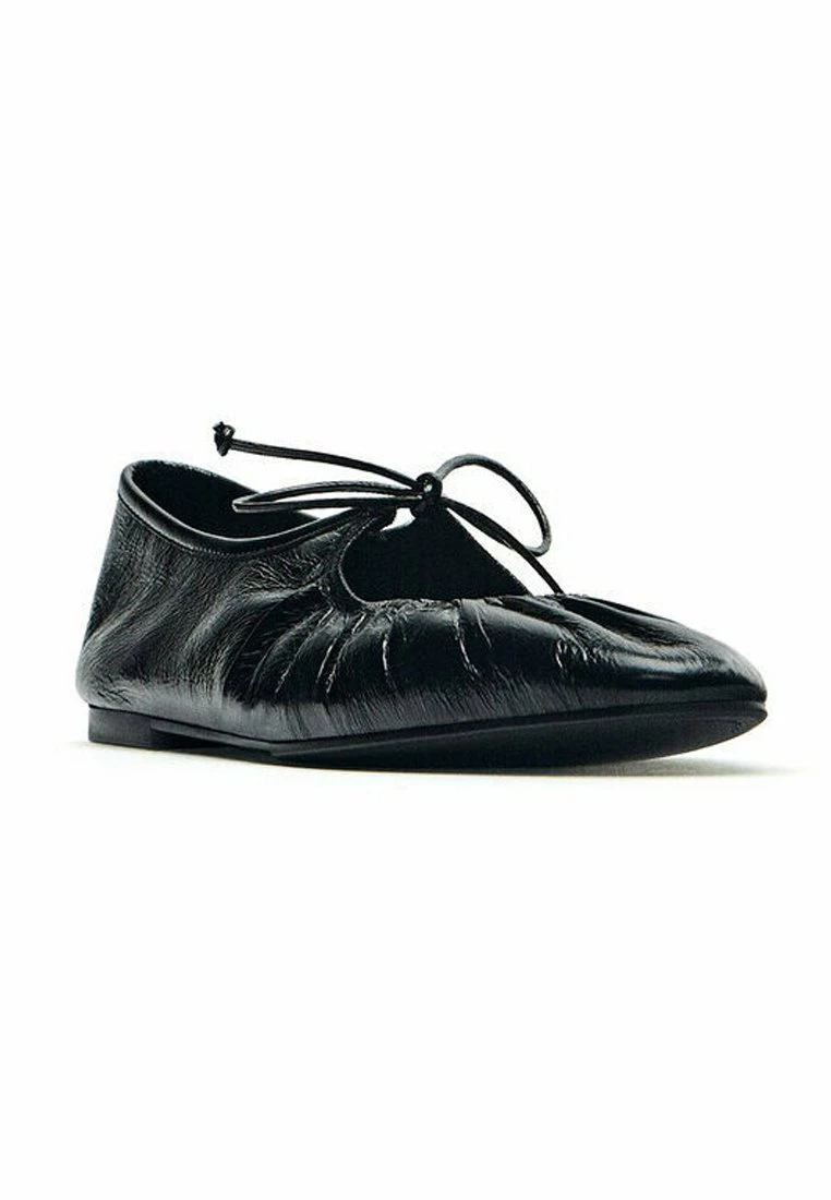 Massimo Dutti Tied Flats - Ballet Pumps - Black 7 Massimo Dutti Tied Flats - Ballet Pumps - Black - Image 5