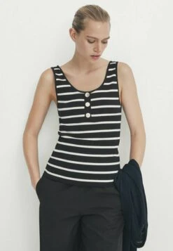 Massimo Dutti Strappy With Straps And Buttons - Top - Black -Massimo Dutti Shop 5af3bd2bbc0e4af790ff8f4424f80977