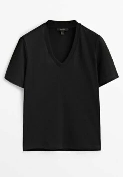 Massimo Dutti Basic T-Shirt - Black -Massimo Dutti Shop 5b1df45573424232ab39ca0bf5be7989