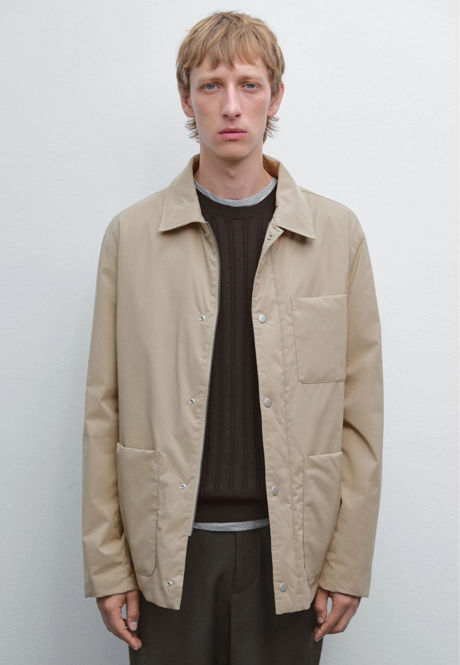 Massimo Dutti WATER-REPELLENT TECHNICAL - Light Jacket - Light Brown 3 Massimo Dutti WATER-REPELLENT TECHNICAL - Light Jacket - Light Brown