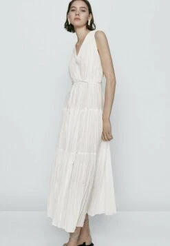 Massimo Dutti Pleated With Drawstring - Maxi Dress