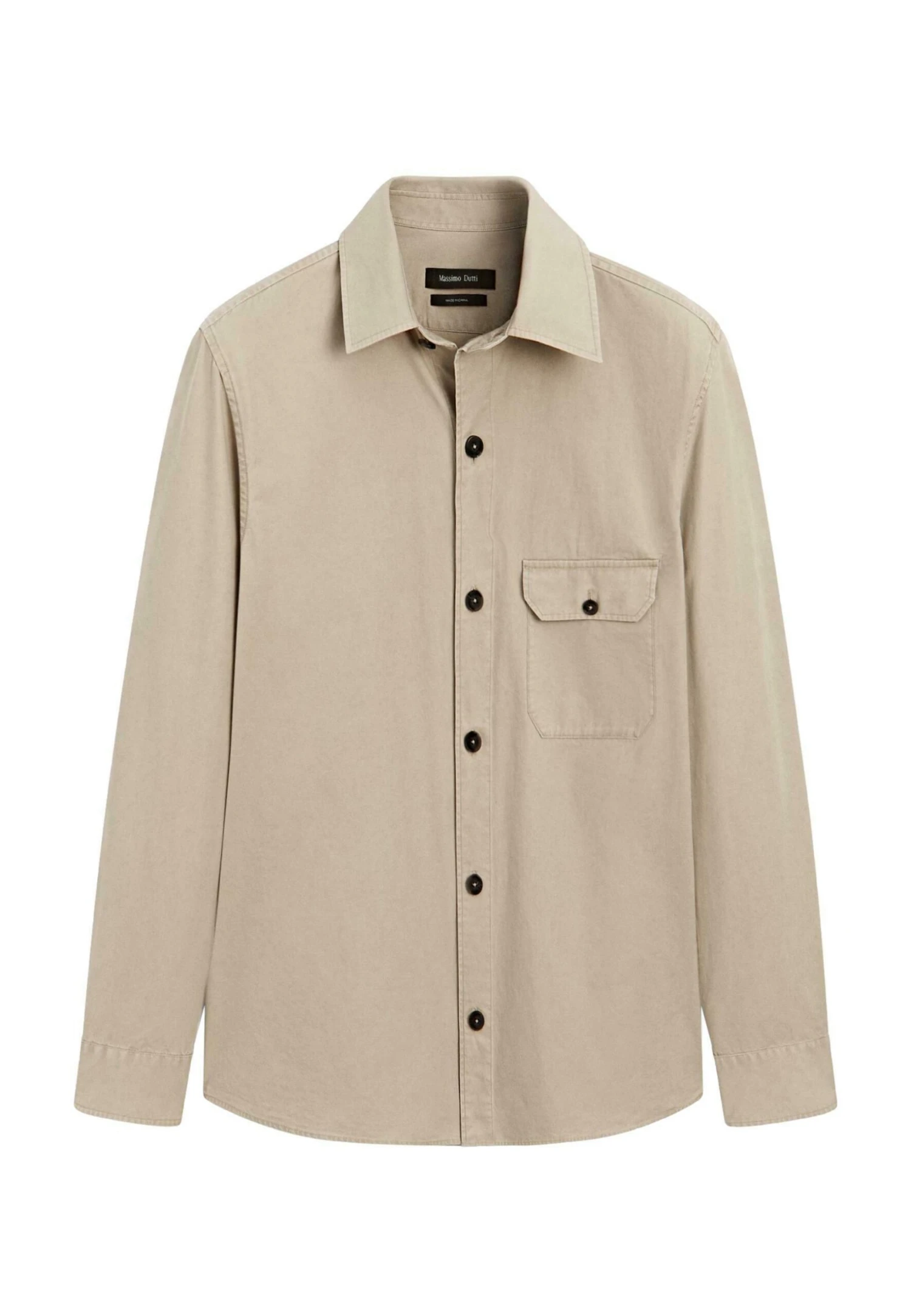 Massimo Dutti OVERGARMENT WITH POCKET - Shirt - Beige 7 Massimo Dutti OVERGARMENT WITH POCKET - Shirt - Beige - Image 5