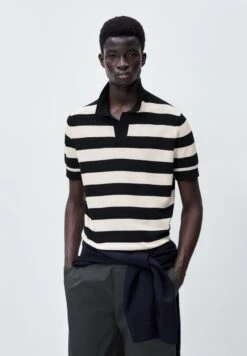 Massimo Dutti Short Sleeve- Polo Shirt - Dark Blue