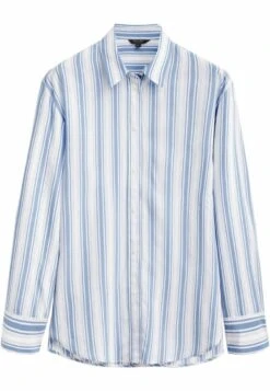 Massimo Dutti With Stripes- Button-Down Blouse - Light Blue -Massimo Dutti Shop 5bf798b08fee4057a33a99b45c3c0a3b
