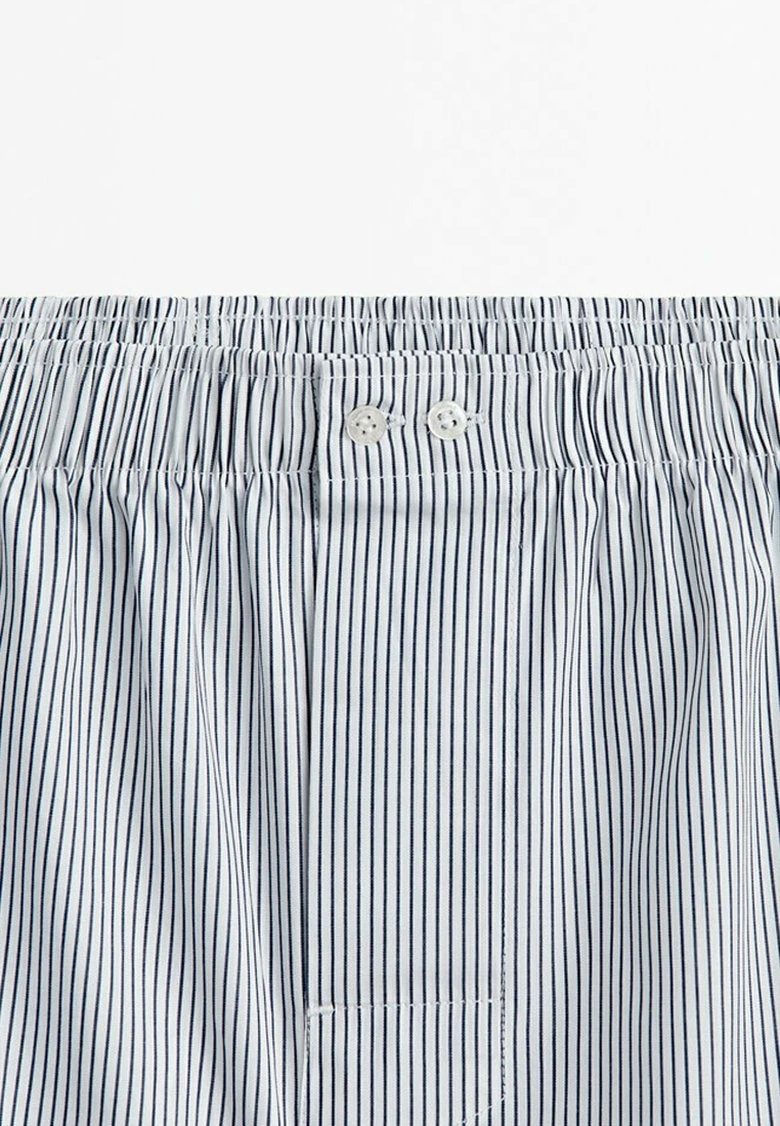 Massimo Dutti Striped - Boxer Shorts - Blue Denim 6 Massimo Dutti Striped - Boxer Shorts - Blue Denim - Image 4