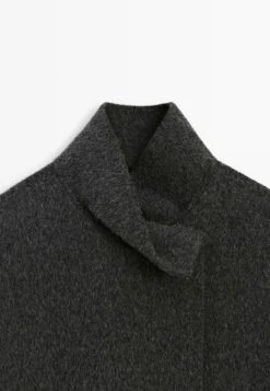 Massimo Dutti WITH HIGH NECK - Classic Coat - Grey -Massimo Dutti Shop 5c2bef8c48334e0ea9503b49fe2249d3