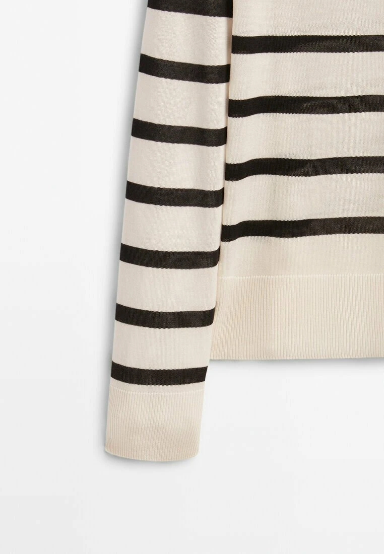 Massimo Dutti V-Neck Extra - Jumper - Beige 5 Massimo Dutti V-Neck Extra - Jumper - Beige - Image 3