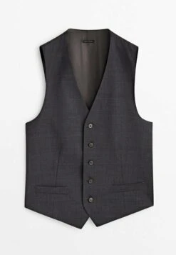 Massimo Dutti Check Super - Waistcoat - Grey 21 Massimo Dutti Check Super - Waistcoat - Grey -Massimo Dutti Shop 5c733dd1c1e74742a10c4af31c877632