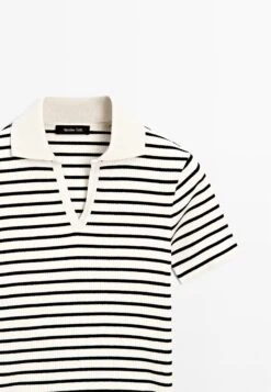 Massimo Dutti STRIPED JOHNNY COLLAR - Polo Shirt - White 20 Massimo Dutti STRIPED JOHNNY COLLAR - Polo Shirt - White -Massimo Dutti Shop 5c7c75b16faf40c9a775a5b64b866d34