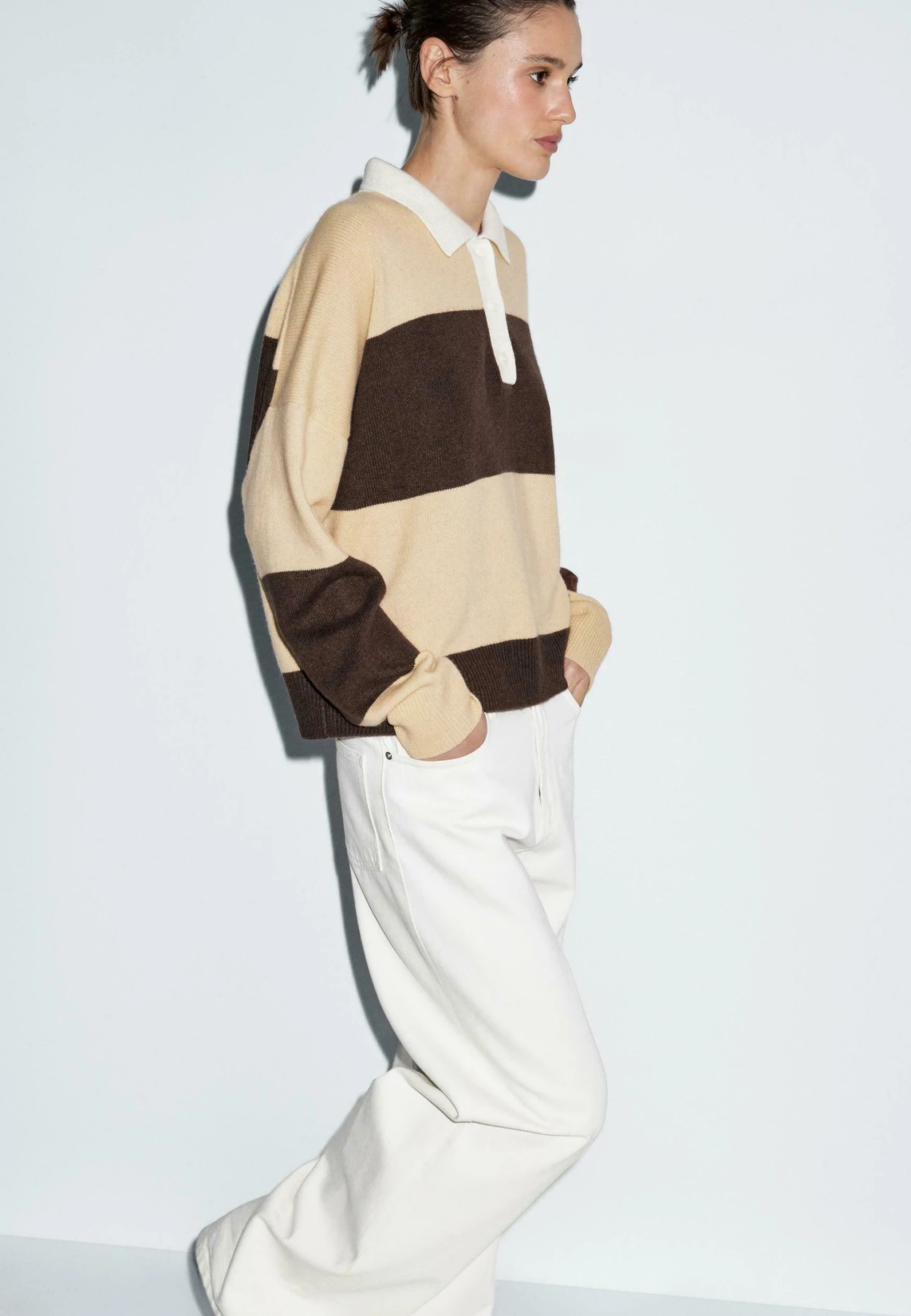 Massimo Dutti STRIPED SWEATER - Long Sleeved Top - Yellow 7 Massimo Dutti STRIPED SWEATER - Long Sleeved Top - Yellow - Image 5