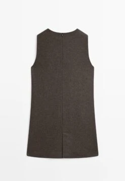 Massimo Dutti HERRINGBONE MINI WITH POCKETS - Day Dress - Mottled Dark Brown -Massimo Dutti Shop 5caa19d175984958b12ad97eebf7ca14