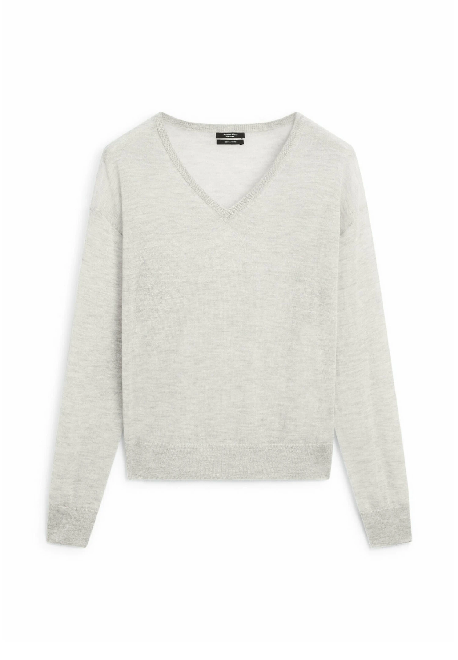 Massimo Dutti FINE SEMI-SHEER WITH V-NECK - Jumper - Grey 7 Massimo Dutti FINE SEMI-SHEER WITH V-NECK - Jumper - Grey - Image 5