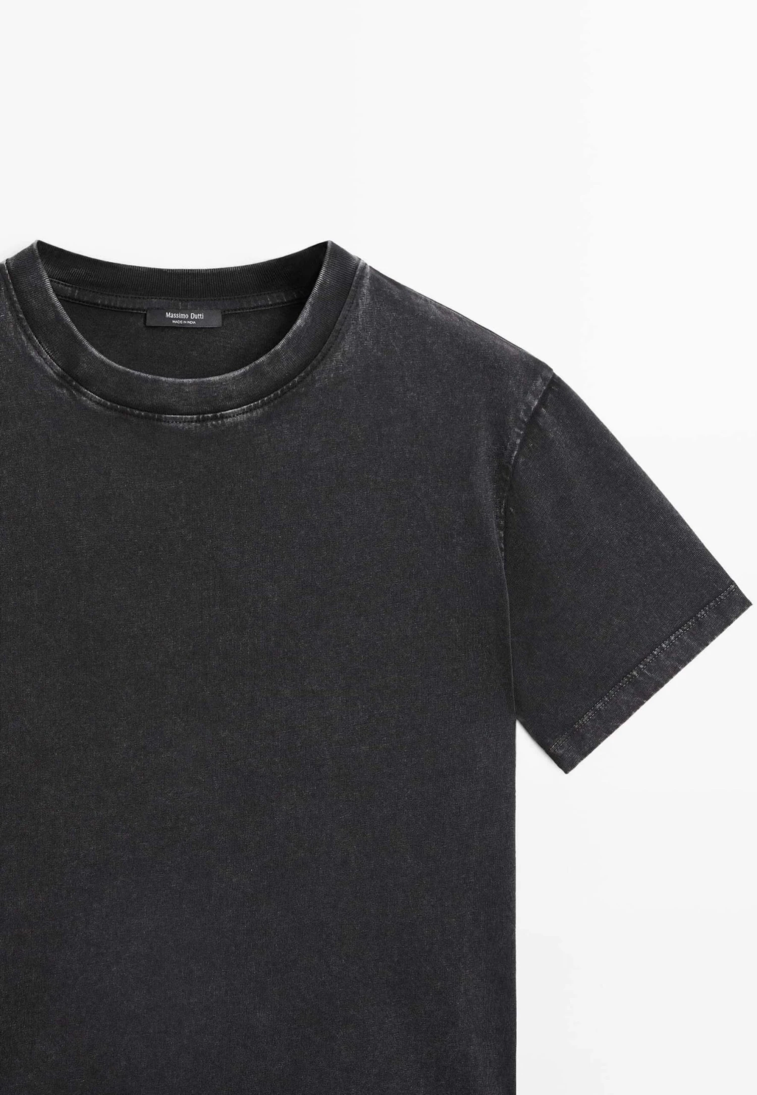 Massimo Dutti Basic T-shirt - Mottled Light Grey 11 Massimo Dutti Basic T-shirt - Mottled Light Grey - Image 9
