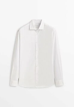 Massimo Dutti Textured High-Density - Formal Shirt - White -Massimo Dutti Shop 5ce6b58ee9bf4fec914a5ff10d8a8526