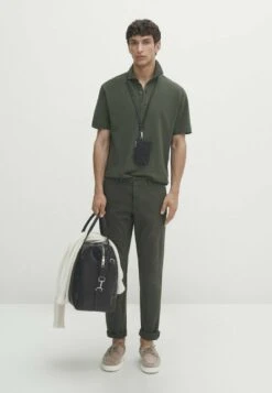 Massimo Dutti Slim-Fit Textured Ottoman- Chinos - Khaki -Massimo Dutti Shop 5cfaaa2de237420c8e9bcc428f3b711d