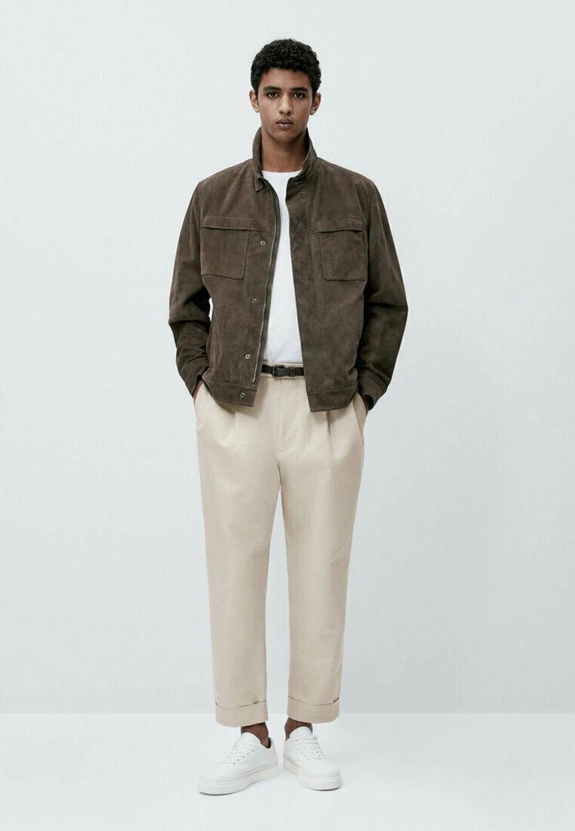 Massimo Dutti Trucker- Leather Jacket - Brown 4 Massimo Dutti Trucker- Leather Jacket - Brown - Image 2