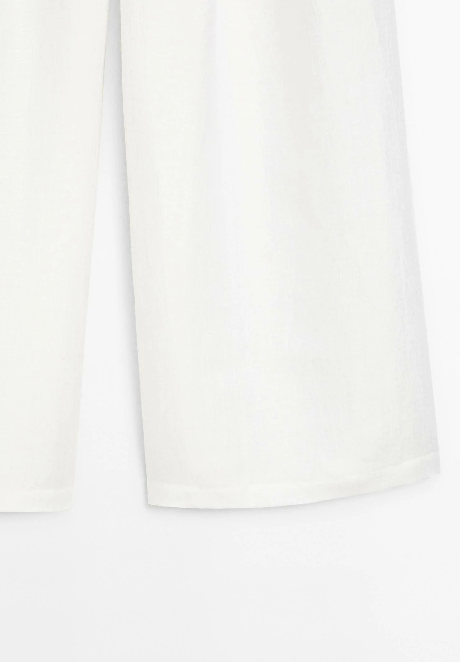 Massimo Dutti WIDE-LEG VOLUMINOUS - Trousers - White 9 Massimo Dutti WIDE-LEG VOLUMINOUS - Trousers - White - Image 7