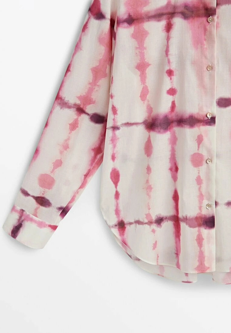 Massimo Dutti Tie-Dye - Button-Down Blouse - Pink 12 Massimo Dutti Tie-Dye - Button-Down Blouse - Pink - Image 10