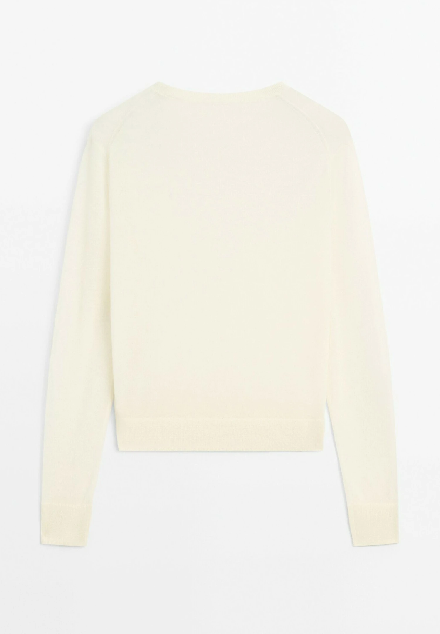 Massimo Dutti FINE SEMI-SHEER WITH CREW NECK - Jumper - White 8 Massimo Dutti FINE SEMI-SHEER WITH CREW NECK - Jumper - White - Image 6