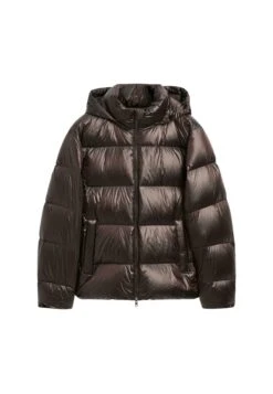 Massimo Dutti WATER-REPELLENT SATIN PUFFER - Down Coat - Dark Brown -Massimo Dutti Shop 5de03c71f06341b2bda3a601589b4ea7