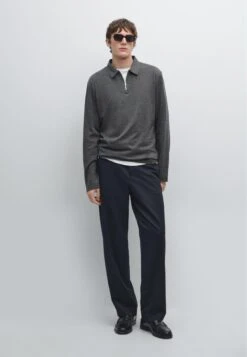 Massimo Dutti LONG SLEEVE POLO SHIRT WITH ZIP-UP COLLAR - Jumper - Grey 12 Massimo Dutti LONG SLEEVE POLO SHIRT WITH ZIP-UP COLLAR - Jumper - Grey -Massimo Dutti Shop 5de7a5a9e933411397e7f1012391036f