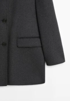 Massimo Dutti HIGH NECK - Short Coat - Dark Grey -Massimo Dutti Shop 5dfd5d52d733483085724b966b150315