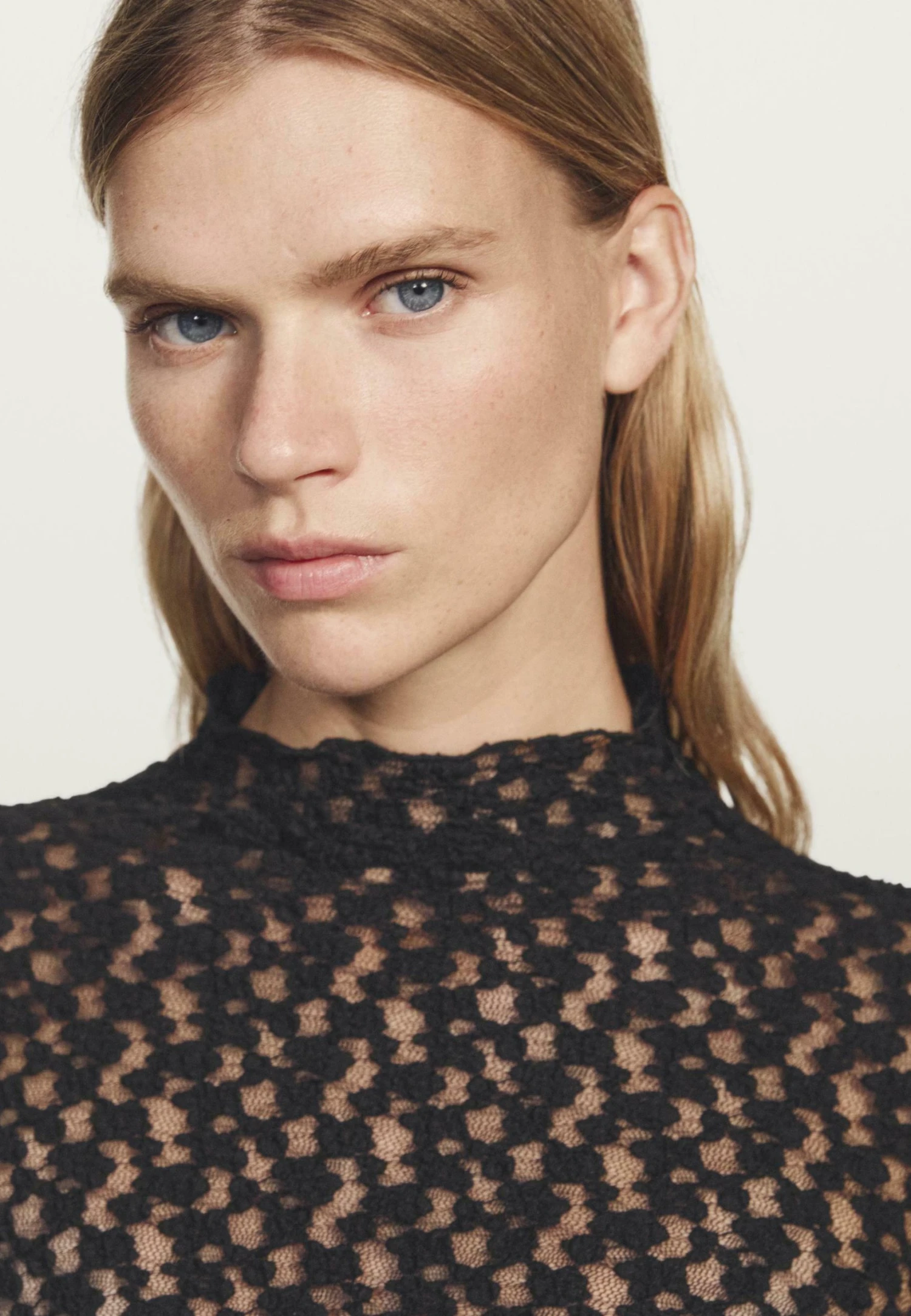 Massimo Dutti LONG SLEEVE LACE - Blouse - Black 5 Massimo Dutti LONG SLEEVE LACE - Blouse - Black - Image 3