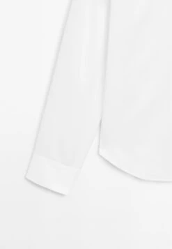 Massimo Dutti FLOWING SATIN LONG SLEEVE - Button-down Blouse - White Denim -Massimo Dutti Shop 5e1ac949cad247dcbed43d14723519b5