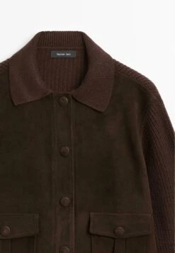 Massimo Dutti CONTRAST AND SHEEPSKIN - Summer Jacket - Dark Brown -Massimo Dutti Shop 5e2a63c6472b4eda82f184d9cce5b0dd